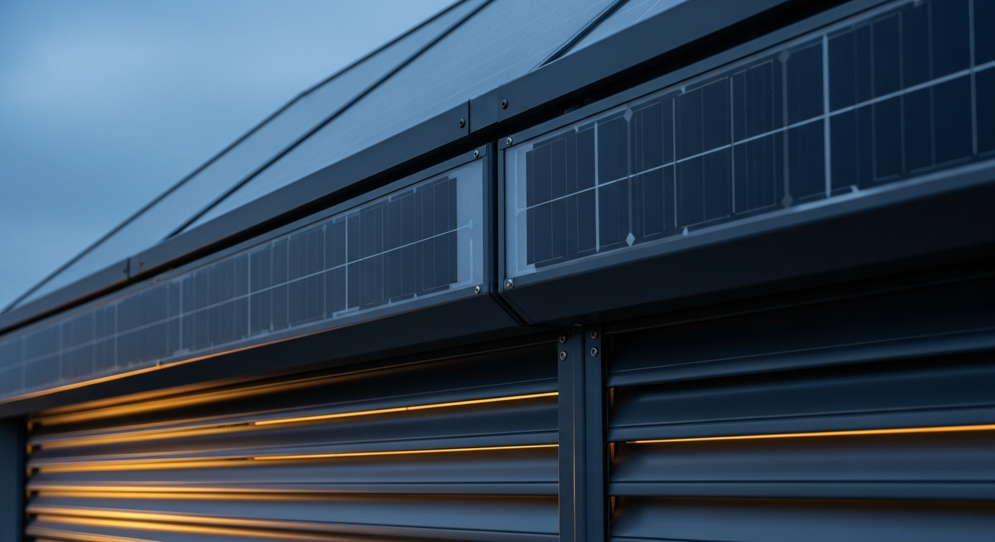 Volets roulants solaires sur maison moderne